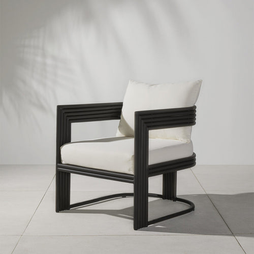 Lambert Outdoor Chair Venao Ivory Staged View Four Hands