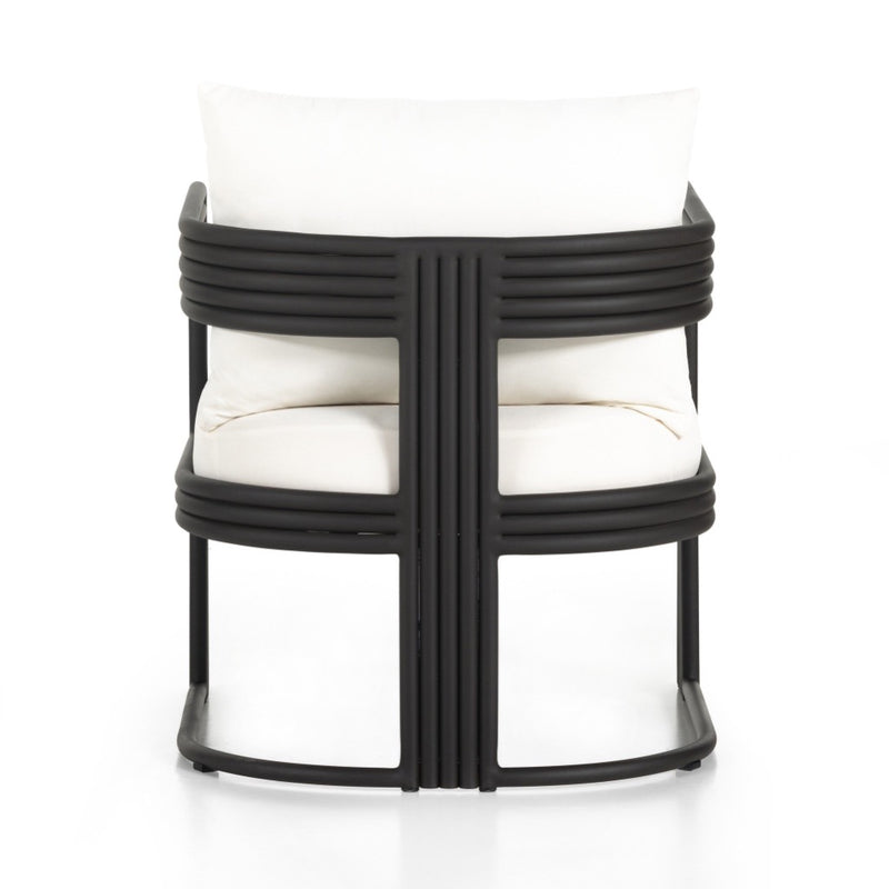 Lambert Outdoor Chair Venao Ivory Back View Four Hands