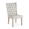 Lara Tufted Dining Chair Off White Linen Angled View G206-LARA-04-N