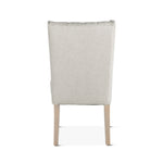 Lara Tufted Dining Chair Off White Linen Back View G206-LARA-04-N