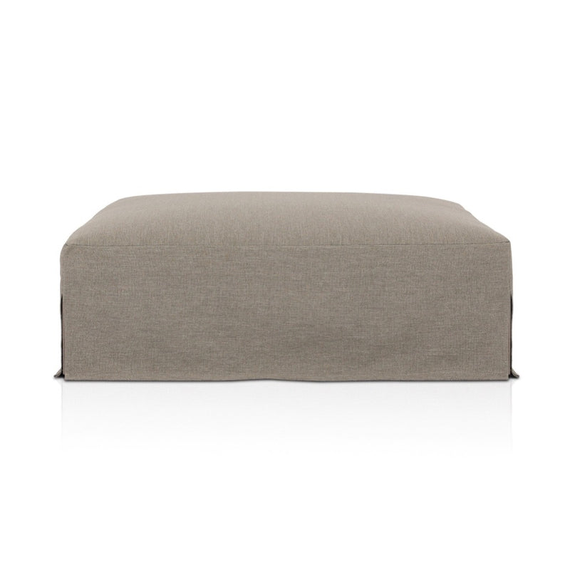 Four Hands Laskin Outdoor Ottoman Alessi Fawn Side View