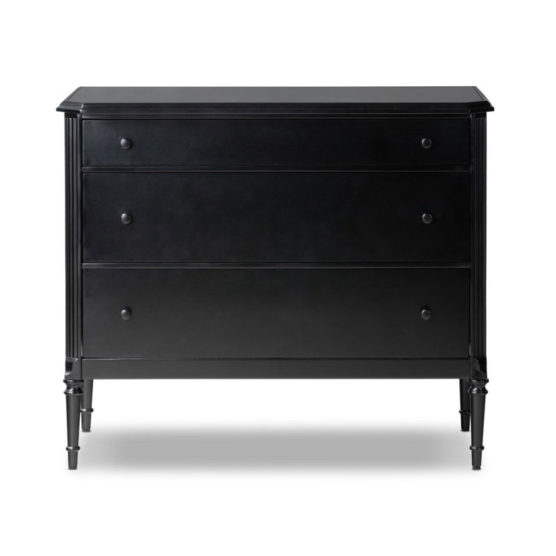 Lendon 3 Drawer Dresser Black Front Facing View 101999-002