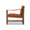 Lenz Chair Kennison Cognac Side View Four Hands