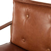 Lenz Dining Armchair Sonoma Chestnut Top Grain Leather Button Tufting 232983-011