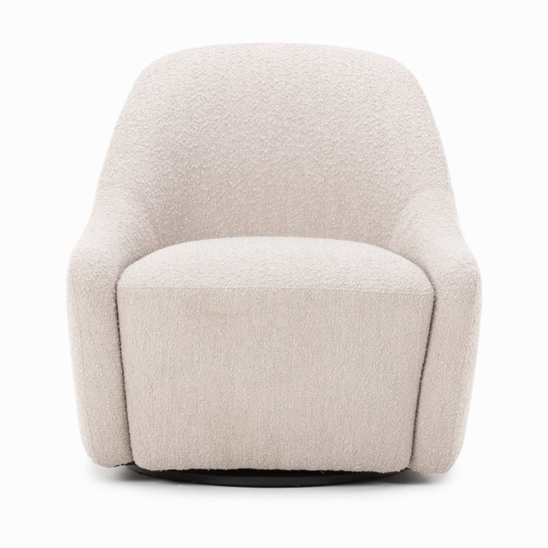 Levi Swivel Chair Knoll Sand Front Facing View 231505-002