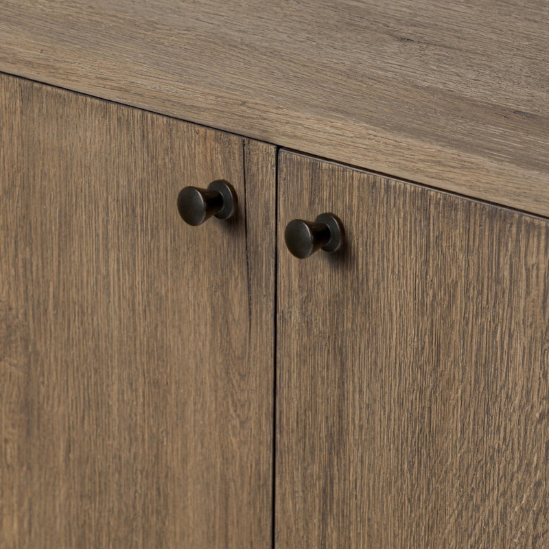 Four Hands Leya Sideboard Weathered Oak Veneer Handles