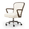 Lilo Desk Chair Durham Cream Angled View Four Hands