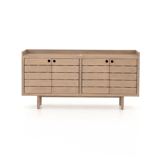 Lula Outdoor Sideboard Washed Brown-FSC Front Facing View JSOL-060