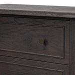 Four Hands Maggie Nightstand Smoked Black Oak Veneer Handles