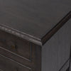 Maggie Nightstand Smoked Black Oak Veneer Corner Detail Four Hands