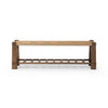 Malin Accent Bench Natural Paper Cord Side View Four Hands