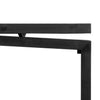 Matthes Large Console Table Aged Black Pine Front Facing View Four Hands