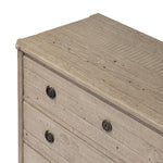 Matthew Chest Weathered Blonde Pine Top Left Corner Detail Four Hands