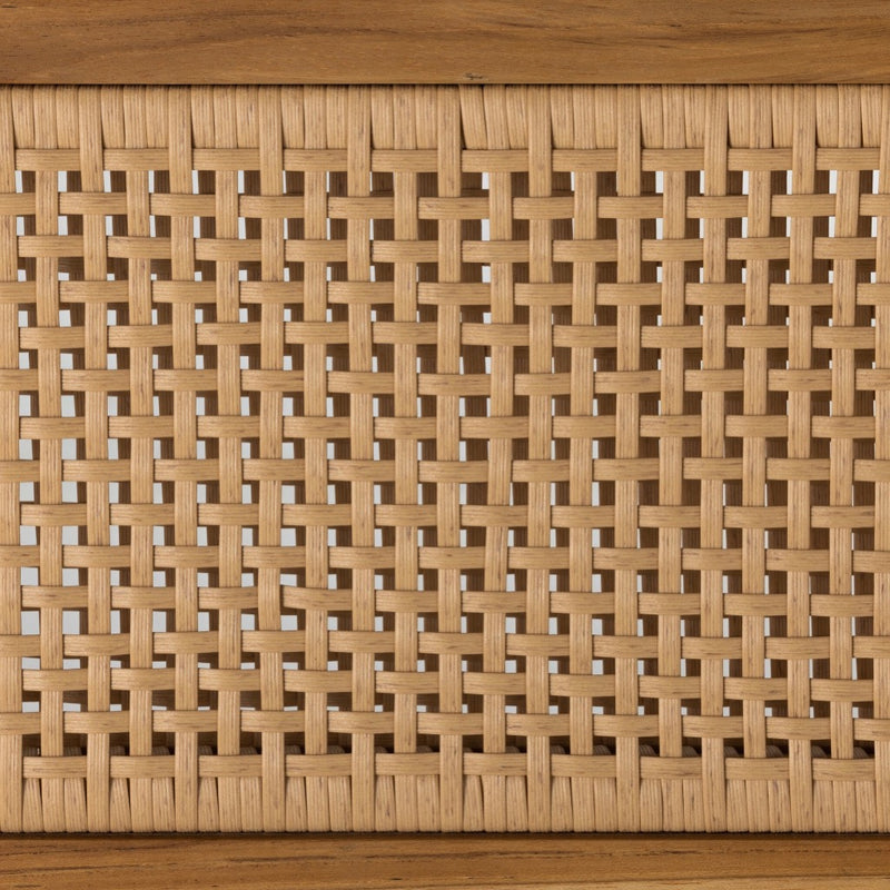 Four Hands Merit Outdoor Dining Chair Rattan Woven Panel Detail