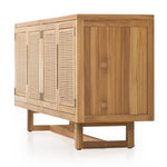 Merit Outdoor Sideboard Natural Teak-FSC Angled View 229414-001