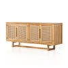 Merit Outdoor Sideboard Natural Teak-FSC Angled View 229414-001