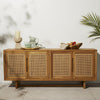 Merit Outdoor Sideboard Natural Teak-FSC Staged View Four Hands