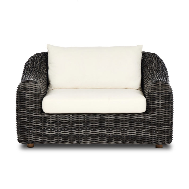 Messina Outdoor Chair Chunky Charcoal Woven Front Facing View 233663-003