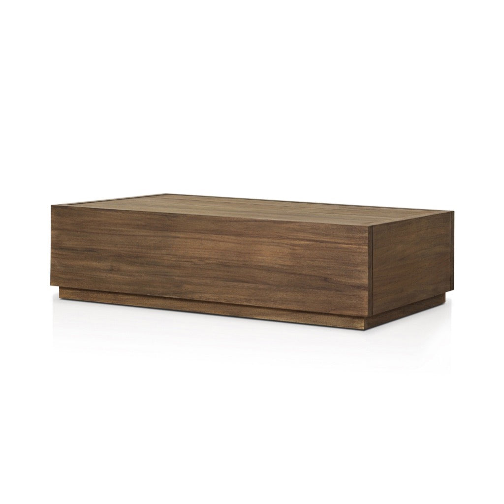 Messo 55" Outdoor Coffee Table Stained Toasted Brown Angled View 241440-001