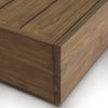 Four Hands Messo 55" Outdoor Coffee Table Stained Toasted Brown Corner Detail