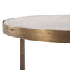 Home Trends & Design Michaelangelo Nesting Coffee Table White Marble Rounded Edge