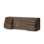 Four Hands Miko Media Console Fawn Oak Veneer Angled View