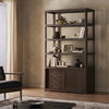 Miko Bookcase Fawn Oak Staged View Four Hands