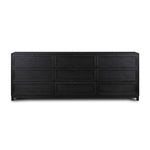 Four Hands Millie 9 Drawer Dresser Drifted Matte Black Veneer Front Facing View