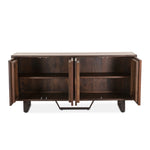 Home Trends & Design Mountain Lodge Sideboard Premium Dark Walnut Open Doors