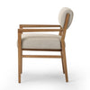 Navid Dining Arm Chair Weslie Flax Side View Four Hands