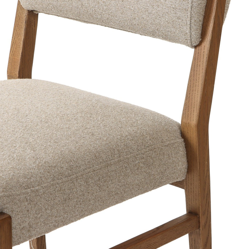 Four Hands Navid Dining Chair Weslie Flax Fabric Seating