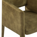 Co.House Designs Nico Dining Armchair Dark Green Velvet Armrest