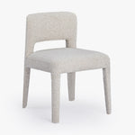 Nico Dining Chair Ivory Boucle Angled View CH-1001696-VN15-FN-DN-DC-IV-SD