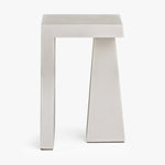 Co.House Designs Obelisk End Table White Front Facing View