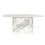 Oranda Dining Table - Polished White Marble