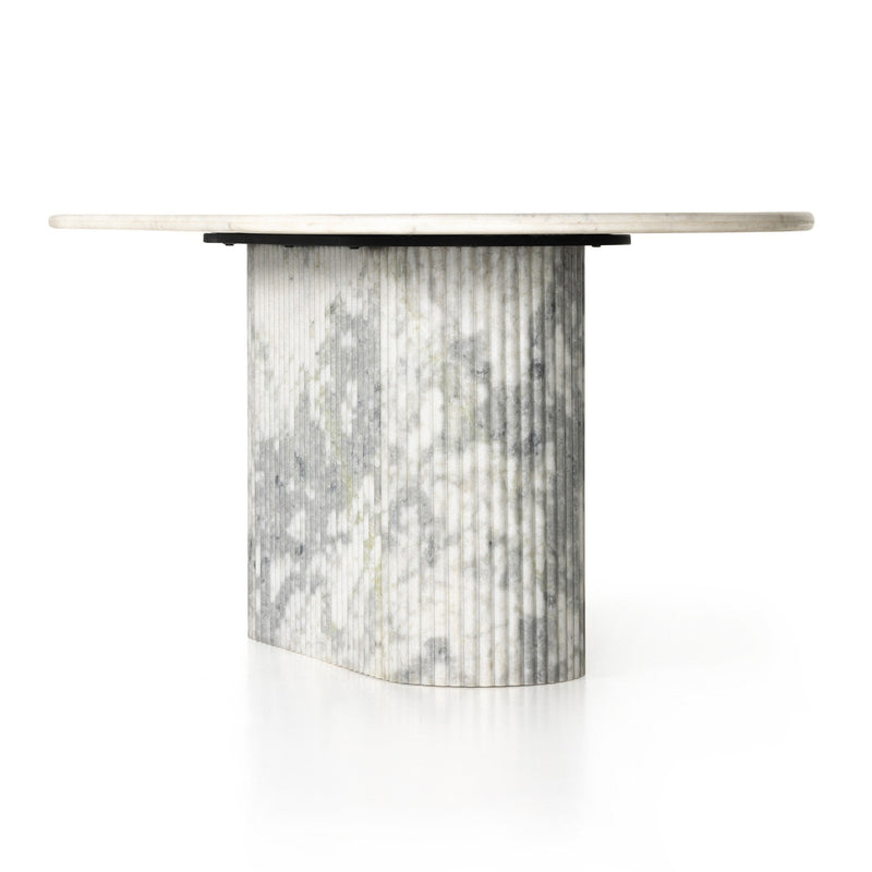 Oranda Dining Table - Polished White Marble