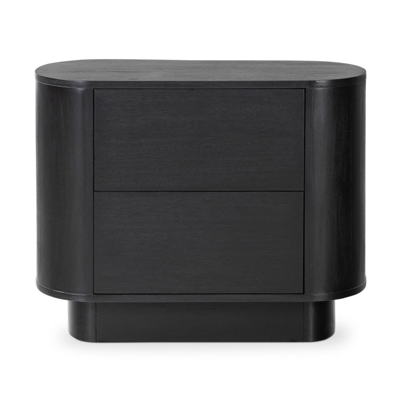 Paden Nightstand Aged Black Acacia Front Facing View 235328-003