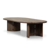 Four Hands Paden Outdoor Coffee Table Stained Toasted Brown Angled View