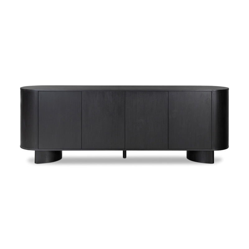 Paden Sideboard Aged Black Acacia Front Facing View 235536-003