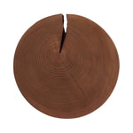 Four Hands Petros Outdoor End Table Natural Teak Top View