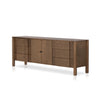 Pollard Media Console Tan Oak Veneer Angled View 234976-002