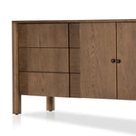 Four Hands Pollard Media Console Tan Oak Veneer Drawers