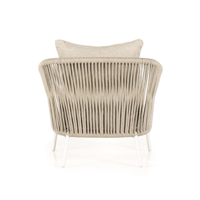 Four Hands Porto Outdoor Chair Faye Sand Back View