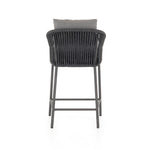 Porto Outdoor Counter Stool Charcoal Back View Four Hands