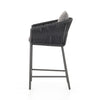 Porto Outdoor Counter Stool Charcoal Side View JSOL-09905K-562