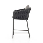 Porto Outdoor Counter Stool Charcoal Side View JSOL-09905K-562