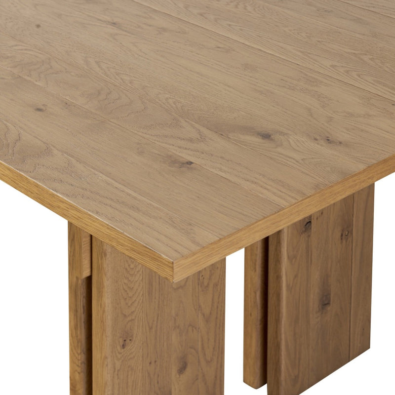 Four Hands Railay Dining Table Dusted Oak Veneer Thick Oak Tabletop