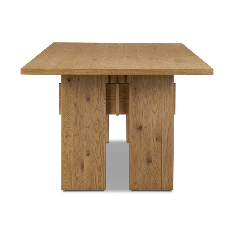 Railay Dining Table Dusted Oak Veneer Side View 241163-001