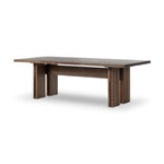 Railay Outdoor Dining Table Stained Toasted Brown-FSC Angled View Four Hands