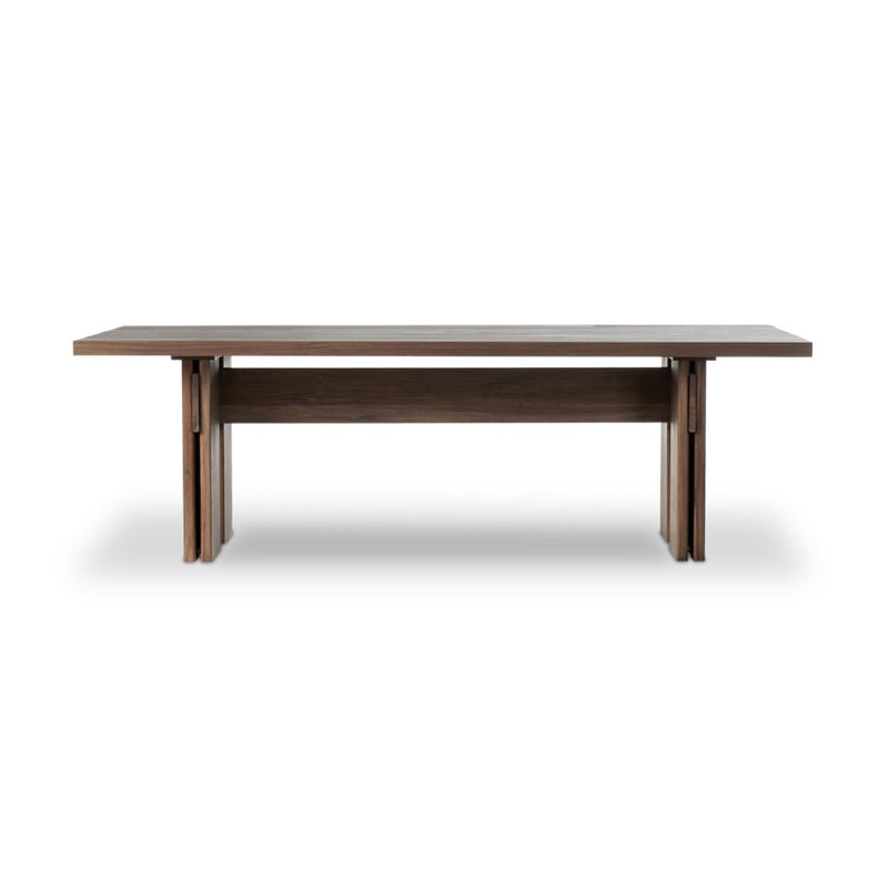 Railay Outdoor Dining Table Stained Toasted Brown-FSC Side View 240965-001